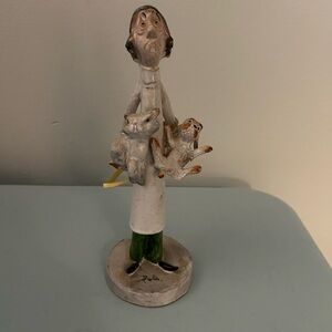 Charming veterinarian Figurine with Cats